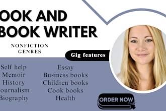 be your ghost book writer, amazon kdp , nonfiction ghostwriter, ebook writer
