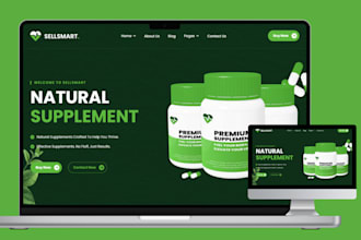 design supplement shopify store nutraceutical website peptide supplement website