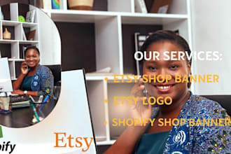 design an attractive etsy shop banner, etsy shop logo, cover, etsy branding kit