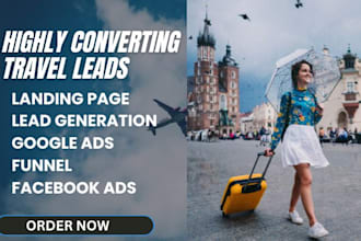 generate travel agency leads tourist tourist landing page commercial travel lead