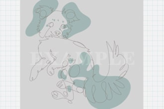draw your pet in one line artstyle