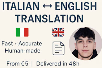 translate texts from italian and spanish to english, and viceversa