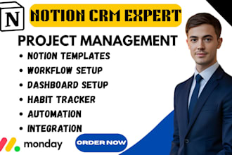 build a custom notion workspace with CRM, project management and automation