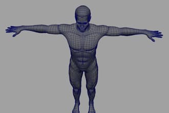 do second life character model with rigging and animation for sl and vrchat