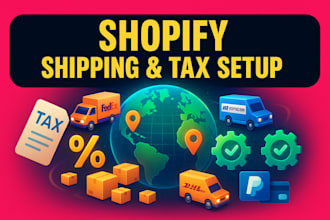 set up shopify shipping and tax for domestic and international stores