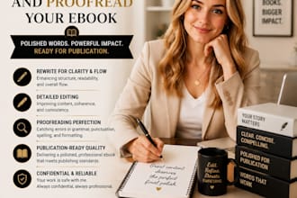 rewrite, edit, and proofread your ebook for publication