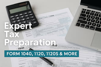 prepare, minimize and efile 1040,  1040nr, 1120, 5472, 1065, schedule c to irs