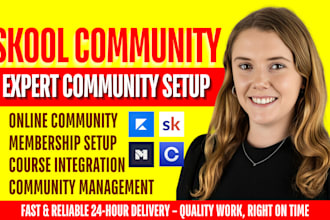 setup skool community circle so mighty network thinkific kajabi skool management