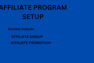 manage your affiliate program setup and promotion