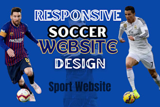 design soccer academic website, football website, sport website, league website