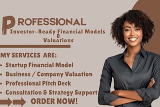 provide business, company valuation, expert startup financial model, pitch deck
