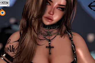 model 3d vrchat avatar, nsfw, furry, vr character, vrc, vrm, assets, anime,vroid