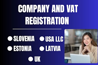 vat and company registration in UK latvia lithuania slovenia cyprus and USA llc