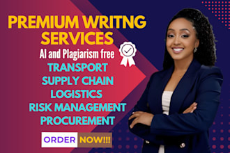 write on transport, supply chain, procurement, logistics and risk management