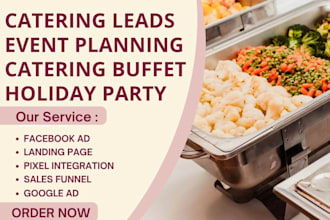 generate catering leads event planning leads catering buffet holiday party leads