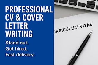 write a modern CV and persuasive cover letter in 24h