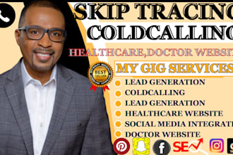 do b2b b2c telemarketing healthcare doctor website coldcalling bulk skip tracing