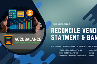 reconcile vendor accounts and fix ap statement mismatches , bank reconciliation
