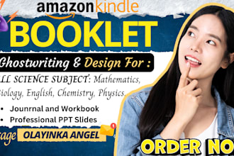create science study booklet for physics, chemistry, biology, math and english