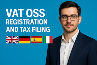 vat oss registration and tax filing for UK, germany, spain, italy and france