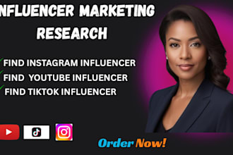 research and find best instagram youtube tiktok influencer email lists