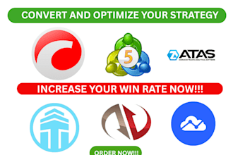 convert and optimize ninjatrader strategy, indicator quantower tradingview, atas