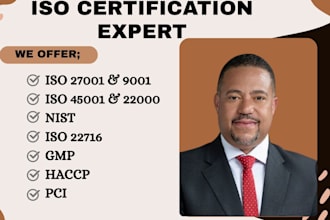 provide expert iso 9001, 14001, 45001, 27001 consultancy, auditing