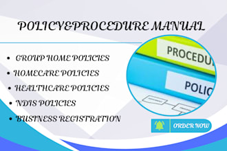 write policy and procedure manual for homecare agency and ndis employee handbook