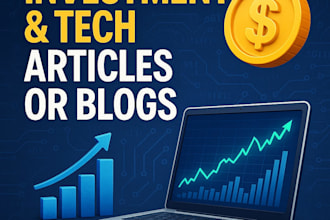 write expert tech, finance, and ai blog articles or op ed content