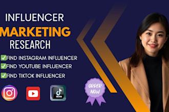 research instagram, youtube and tiktok influencers for your brand