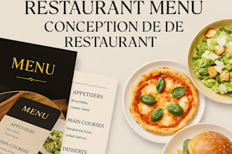 design a professional restaurant menu or promotional flyer