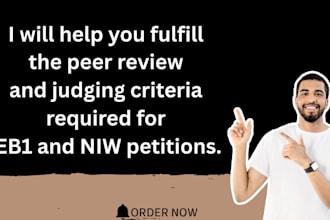 do article peer review criteria, judging criteria for eb1, eb1a niw