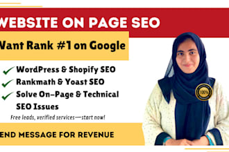 do complete wordpress on page and technical seo for ranking