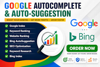 google autocomplete, keyword research autosuggestion, bing, website ranking