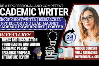 do expert academic writing service, academic research, academic poster, and PPT