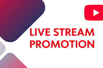 youtube live streaming promotion, video streaming and get real live viewers