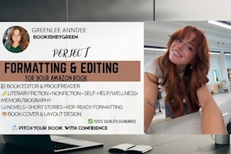 format, edit, and proofread your fiction, nonfiction, or memoir for amazon