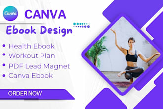 format health and fitness ebook design workout plan canva pdf lead magnet amazon