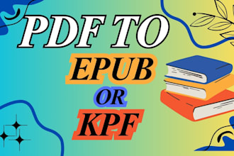 convert PDF to epub, kpf and format ebooks for kindle ingramspark lulu smashword