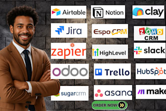 setup airtable crm hubspot pipedrive monday crm zoho odoo sugar asana