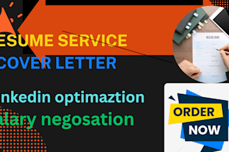 write your resume, CV,  cover letter and optimize linkedin