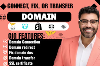 connect domain, do domain transfer, fix domain, connect domain, redirect domain