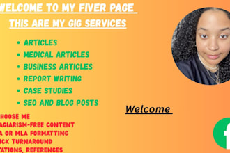 write professional articles on medicine, health, business and agriculture