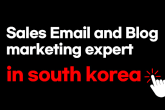 sales email design and sns marketing in south korea
