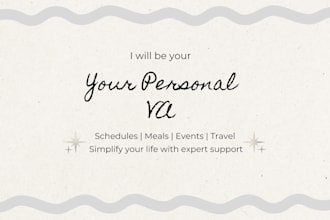 assist you with personal planning and organization