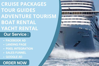 generate cruise packages tour guides adventure tourism boat yacht rentals leads