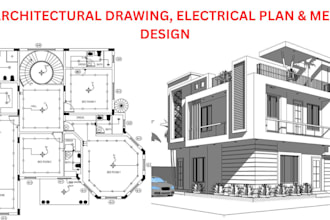 do architectural drawing, electrical plan, and mep design