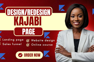 do kajabi website design, kajabi landing page or online course