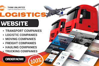 build a logistics cargo trucking website and transport business website