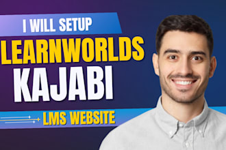 setup online course on kajabi, learndash, thinkific, learnworlds, lms website